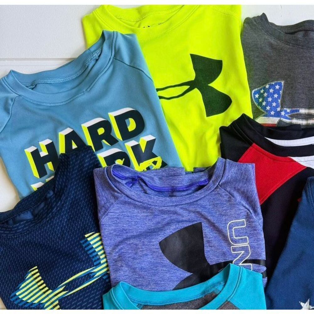 Under Armour Boys Shorts Sleeve T-Shirt Lot 11 Tees Total - Size Large - Picture 2 of 6